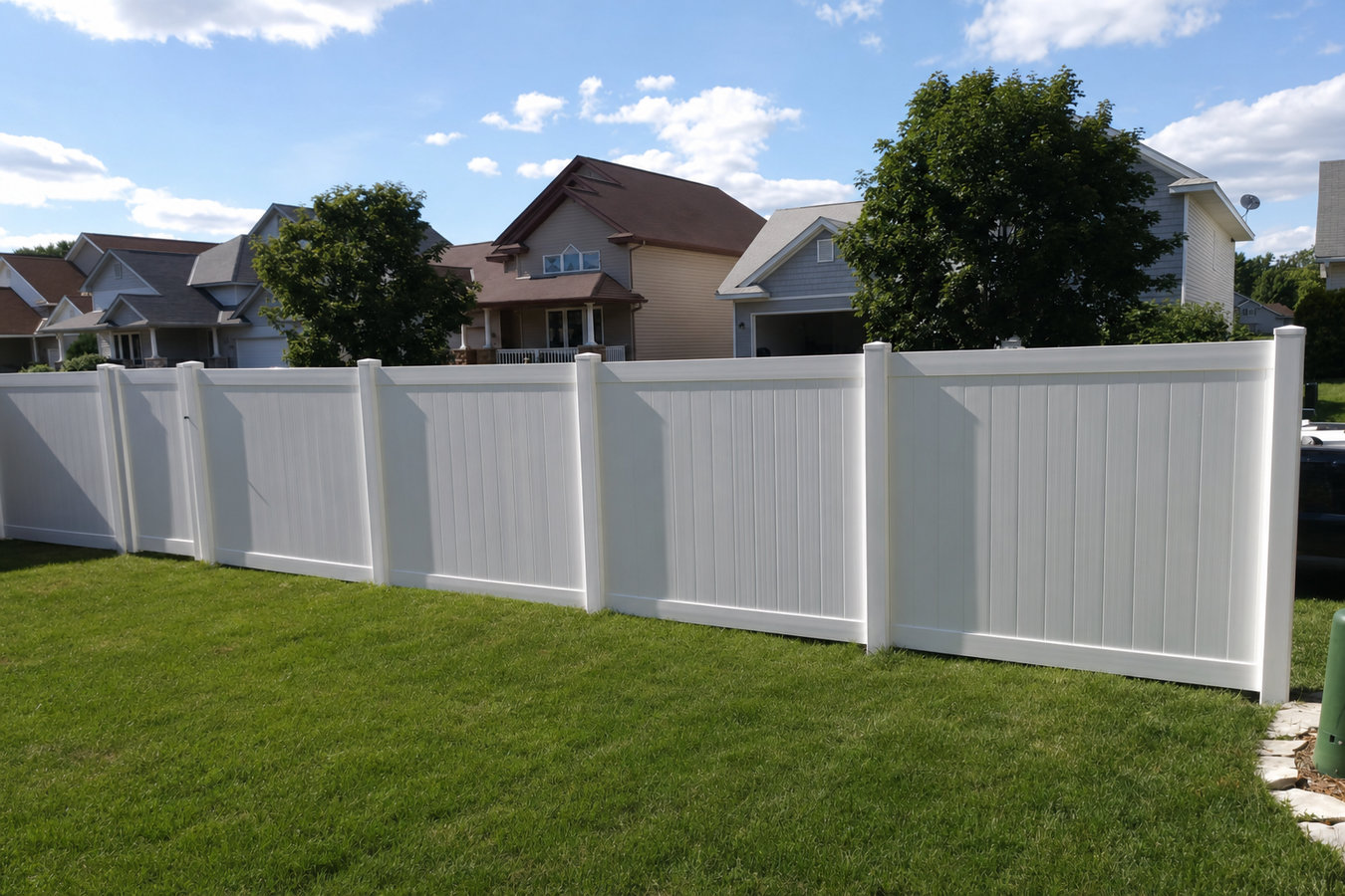 Vinyl fence installation